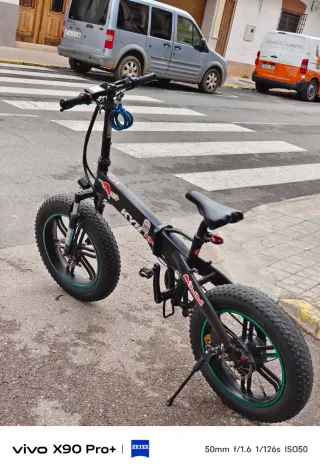 Bicicleta Eléctrica Fat Bike Negra