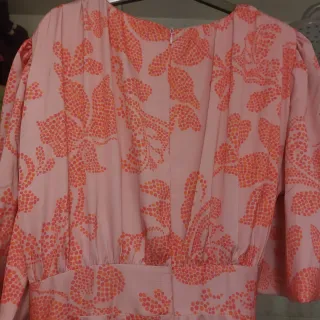 Vestido invitada coral/rosa NUEVO con etiqueta