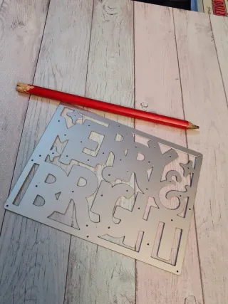 Troquel Metal Merry Bright Navidad