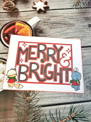 Troquel Metal Merry Bright Navidad
