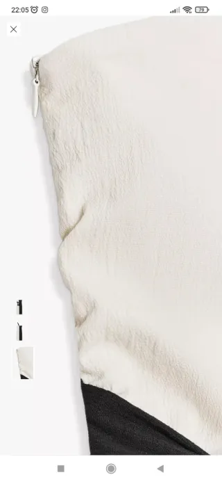 Vestido de fiesta asimétrico blanco y negro