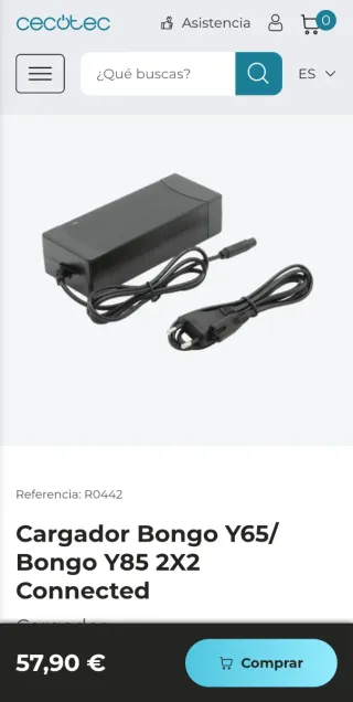 Cargador Cecotec Y65/Y85/Y55