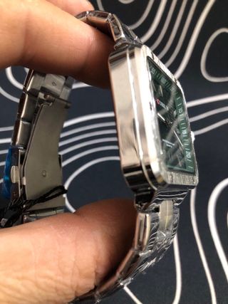 Orologio Curren Quadrato Verde Argento