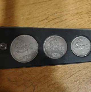 Monedas antiguas Lituania de plata