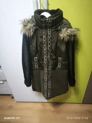 Abrigo largo niña desigual