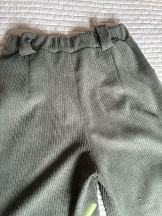 Pantalón pana mujer verde oliva