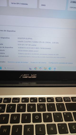 ASUS X556U i7 6500U 8GB RAM SSD 240GB