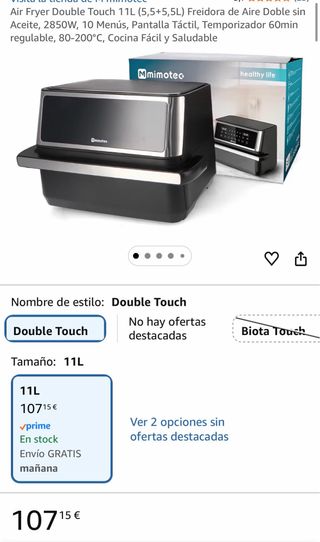 Air Fryer Double Touch 11L (5,5+5,5L) Freidora air