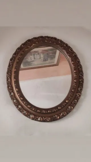 Specchio ovale vintage barocco 31x37