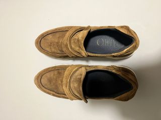 Zapatos deportivos de ante marrón