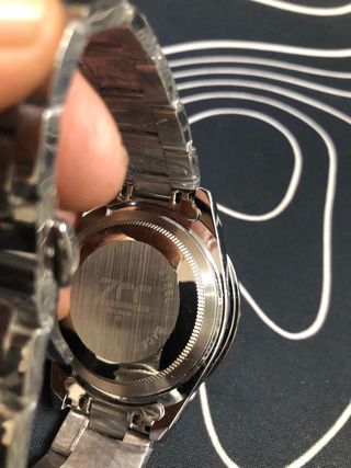 Orologio da polso verde e argento