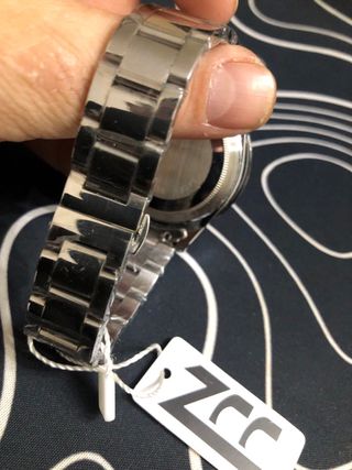 Orologio da polso verde e argento