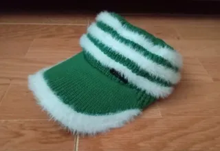Gorra Sport Invierno visera de lana verde (NUEVO!)