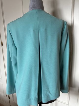 Chaqueta vestir mujer azul turquesa clarito