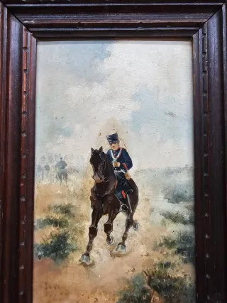 Oleo militar a caballo