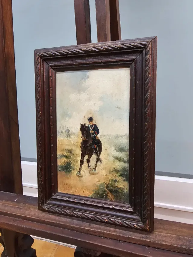 Oleo militar a caballo