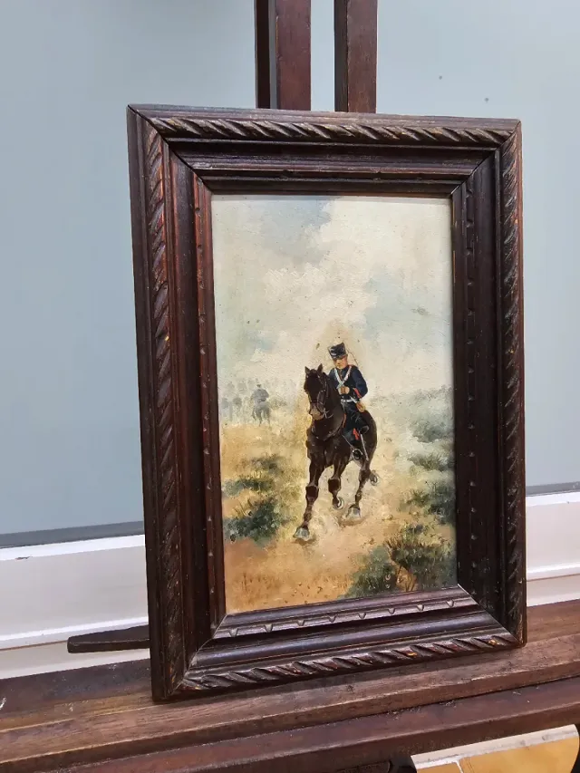 Oleo militar a caballo