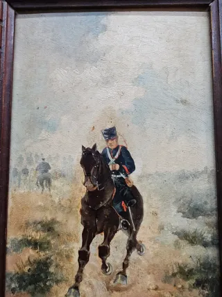 Oleo militar a caballo