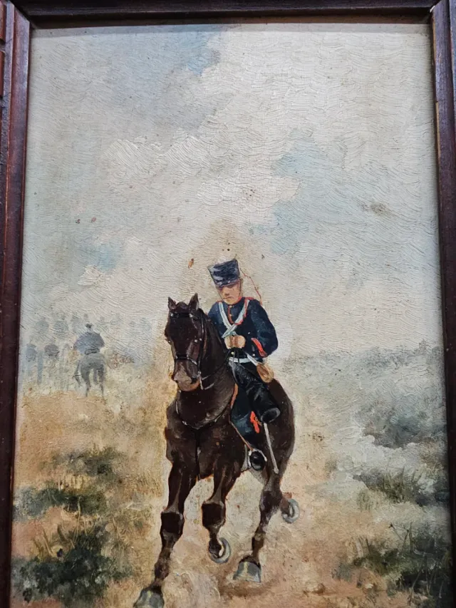 Oleo militar a caballo