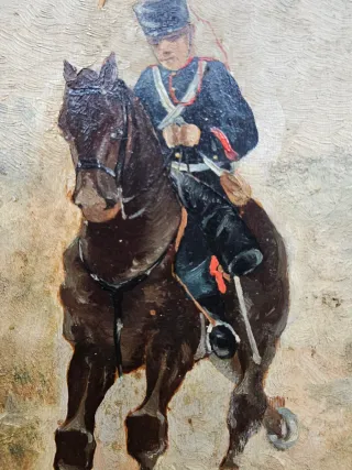 Oleo militar a caballo