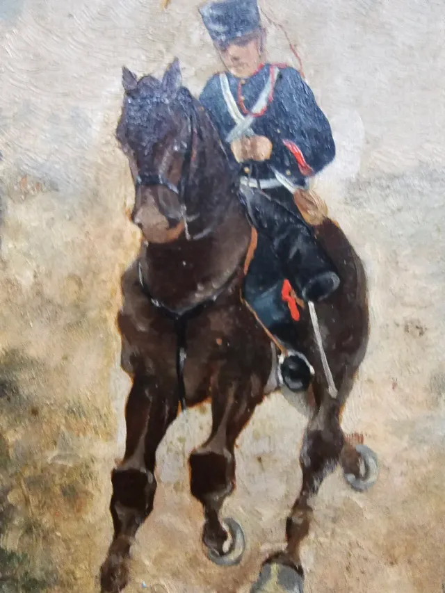 Oleo militar a caballo