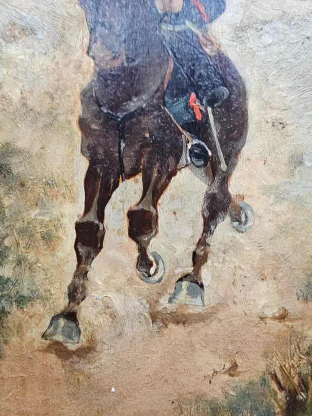 Oleo militar a caballo