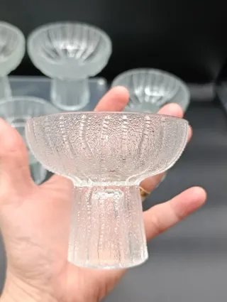 Set cuencos con pedestal Oberglas