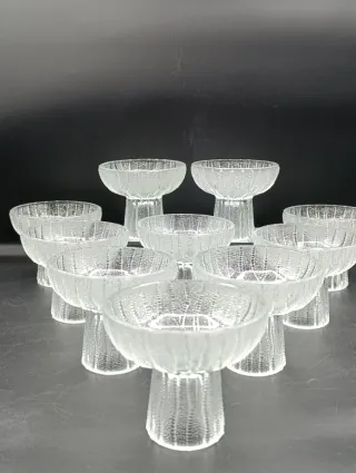 Set cuencos con pedestal Oberglas