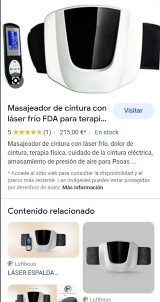 Cinturón Láser Masajeador