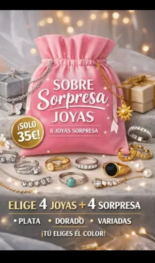 Sobre Sorpresa Joyas 8 Piezas