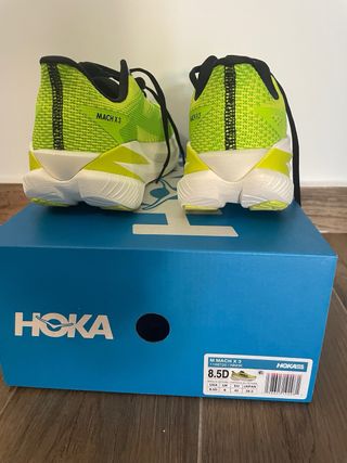 Hoka Mach X3 Talla 42 Verde/Amarillo