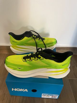 Hoka Mach X3 Talla 42 Verde/Amarillo
