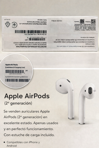 Apple AirPods 2ª Gen con Estuche de Carga
