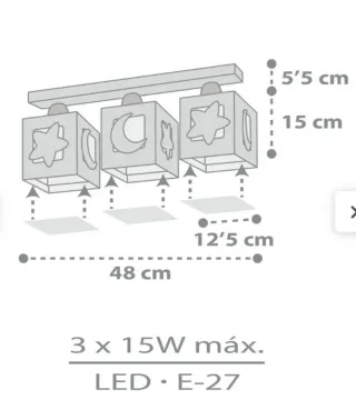 Lámpara infantil de techo.