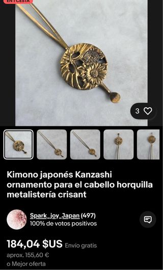 Antiguas horquillas pelo japonesas