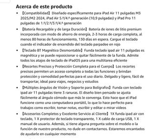 NUEVO! Funda Teclado para iPad Air 11 Pulgadas M3