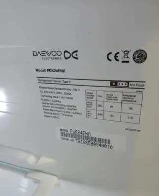 Nevera Daewoo A+ No Frost 160 X 55 X 62 CM