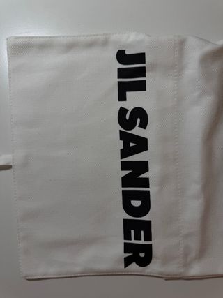 Pochette nera in pelle di vitello, Jil Sander