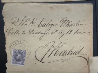 Lote  de sobres y cartas centenarias de España.