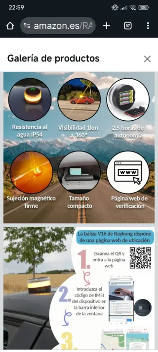 Baliza V16 Geolocalizable DGT