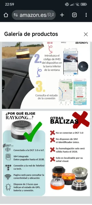 Baliza V16 Geolocalizable DGT