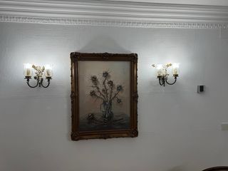 Pareja de apliques antiguos con querubines