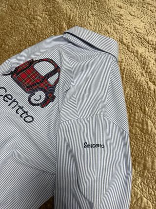 Camisa Seiscentto Rayas Azul y Blanco