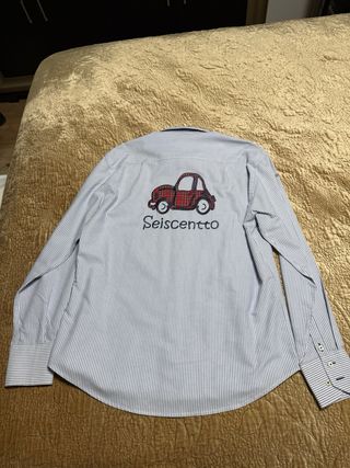 Camisa Seiscentto Rayas Azul y Blanco