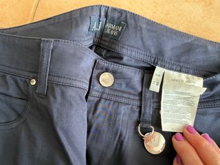 2 Pantalones Armani Jeans Azul y Blanco