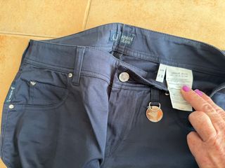2 Pantalones Armani Jeans Azul y Blanco