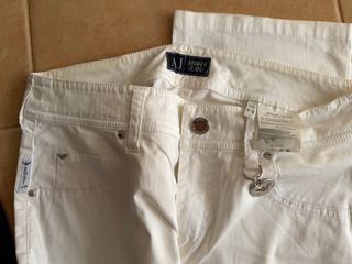 2 Pantalones Armani Jeans Azul y Blanco
