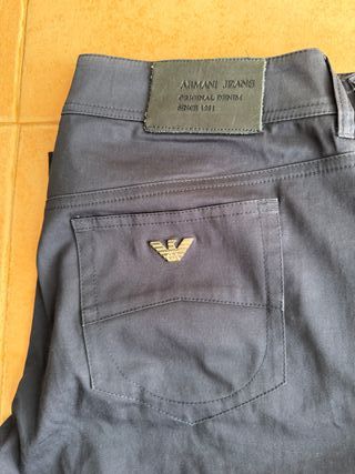2 Pantalones Armani Jeans Azul y Blanco