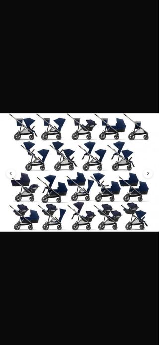 Carrito Gemelar Negro (1 mes uso)