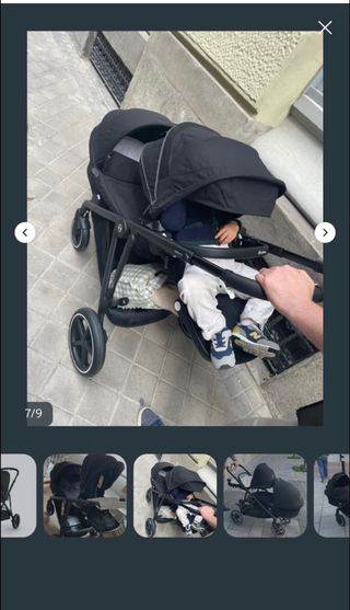 Carrito Gemelar Negro (1 mes uso)